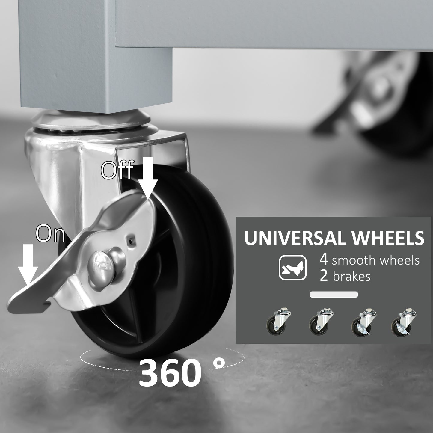 SparkAndSurprises™ Kitchen Island with Stainless Top