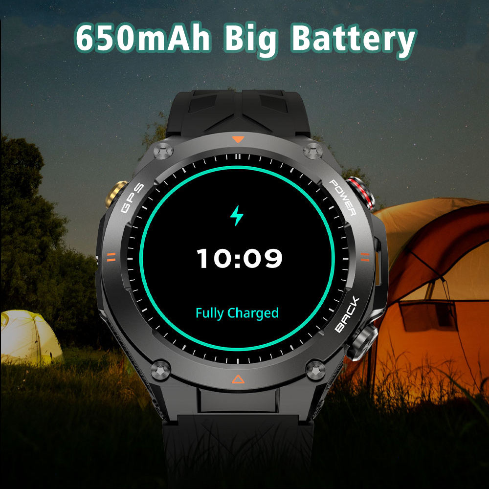 SENBONO GPS Smart Watch for Men – 1.45″ HD Display, Built-In GPS & AI Voice