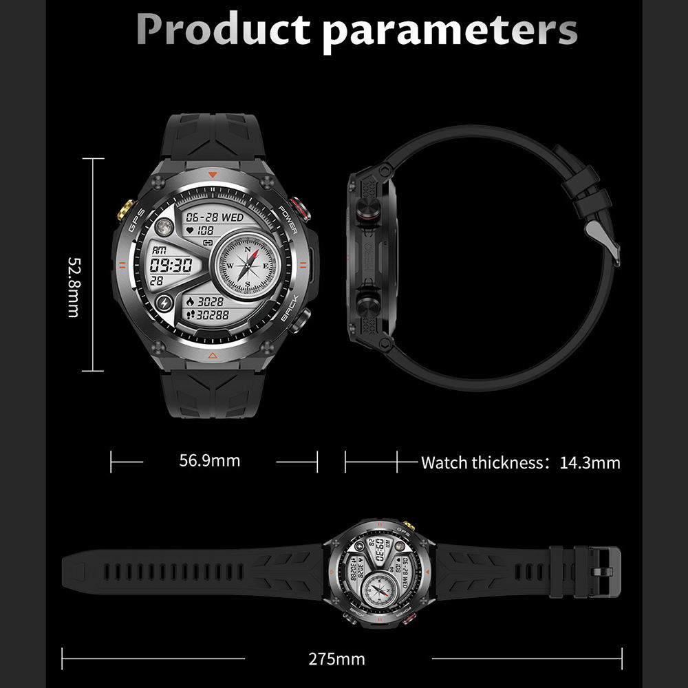 SENBONO GPS Smart Watch for Men – 1.45″ HD Display, Built-In GPS & AI Voice