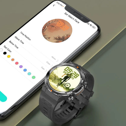 MAX18 Men’s Smartwatch – AMOLED 1.43″, Bluetooth Calls & AI Voice