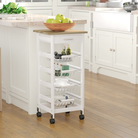 Spark & Surprises™ Mobile Kitchen Cart – Multi-Purpose Storage Trolley with Wheels for Kitchen & Home