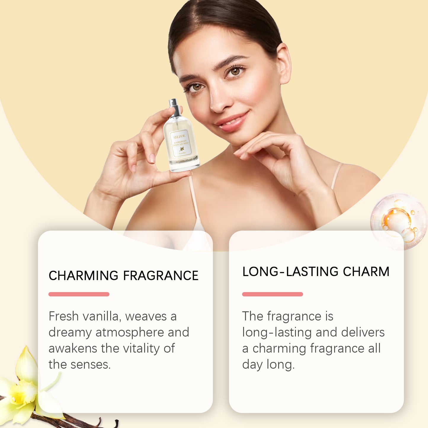 Spark & Surprises™ EELHOE Vanilla Body & Hair Perfume Spray – Long-Lasting Soft Floral Fragrance for Women