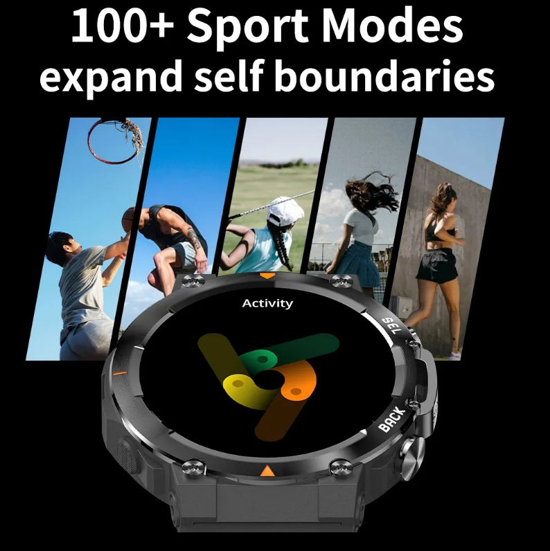 MAX18 Men’s Smartwatch – AMOLED 1.43″, Bluetooth Calls & AI Voice