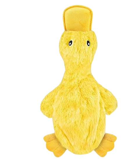 SparkAndSurprises™ Interactive Squeaky Duck Dog Toy – No-Stuffing (Yellow)