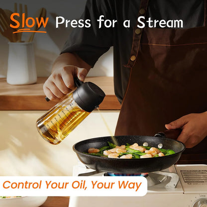SparkAndSurprises™ 2-in-1 Olive Oil Sprayer & Dispenser – 16oz