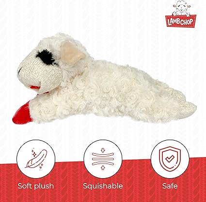 Spark & Surprises™ Plush Lamb Squeaky Toy for Dogs (10”)