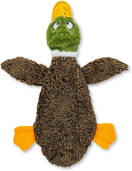 Spark & Surprises™ Stuffless Squeaky Duck Dog Toy