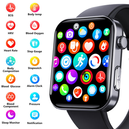 Spark & Surprises™ Smart Fitness Watch – Bluetooth Call, Health Monitoring & 7-Day Battery