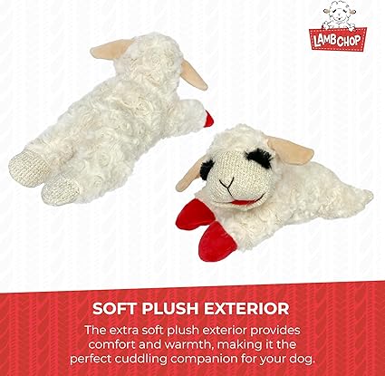 Spark & Surprises™ Plush Lamb Squeaky Toy for Dogs (10”)