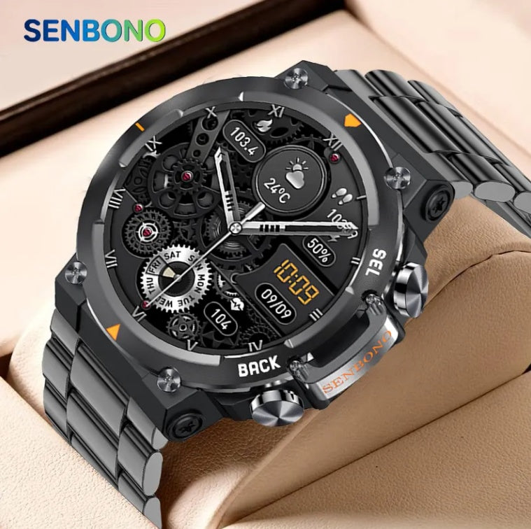 MAX18 Men’s Smartwatch – AMOLED 1.43″, Bluetooth Calls & AI Voice