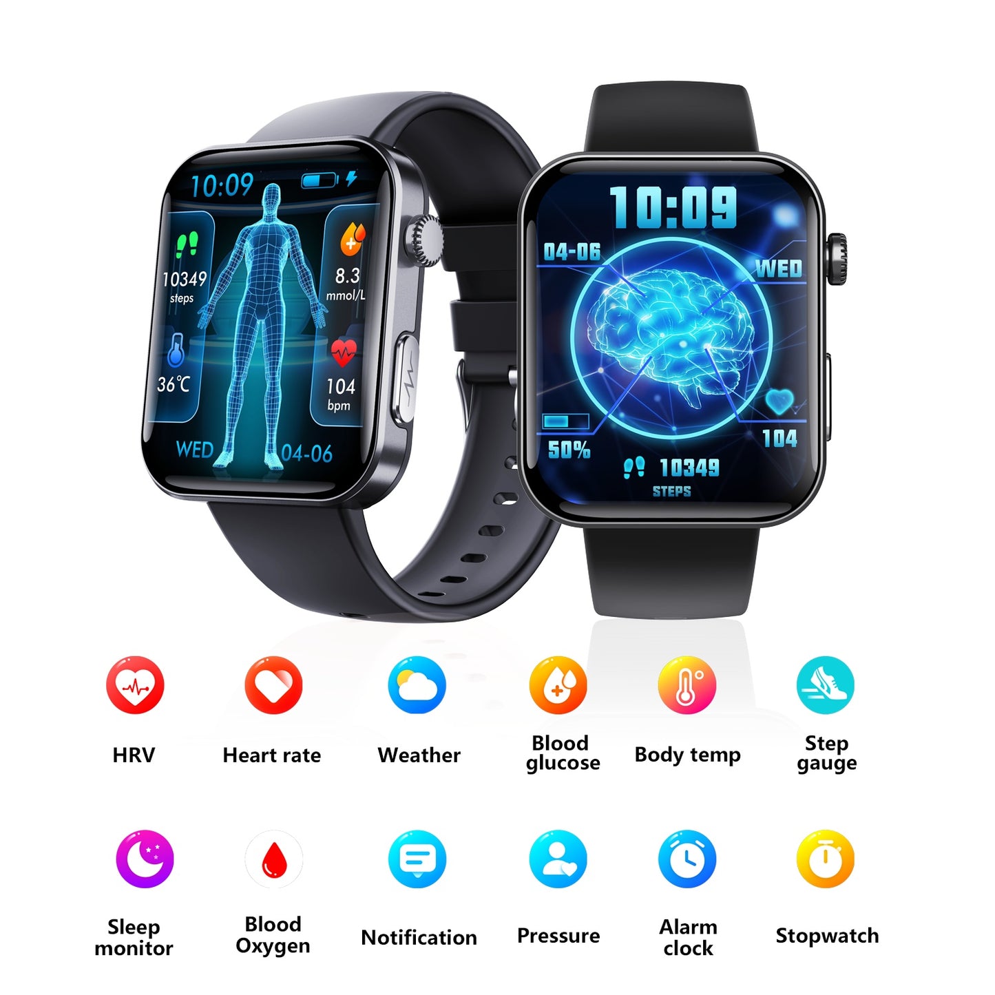 Spark & Surprises™ Smart Fitness Watch – Bluetooth Call, Health Monitoring & 7-Day Battery