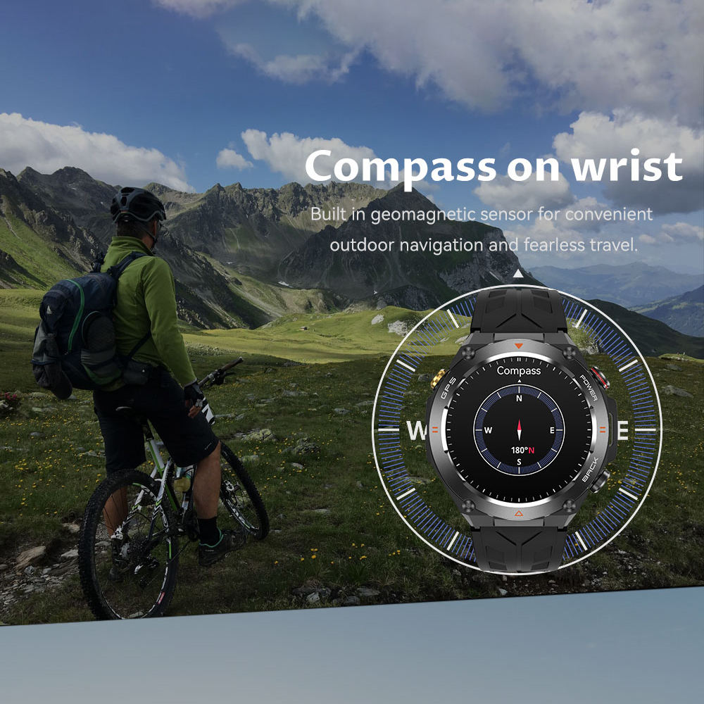 SENBONO GPS Smart Watch for Men – 1.45″ HD Display, Built-In GPS & AI Voice