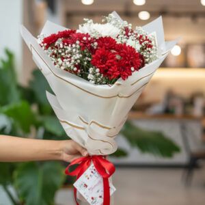 Floral Dreams Bouquet – Gypsophila & Chrysanthemum