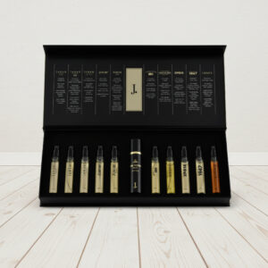 Perfume Discovery Set for Him by J. with Elegant Pink Roses