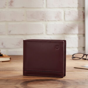 Signature Glazed Leather Wallet for Men