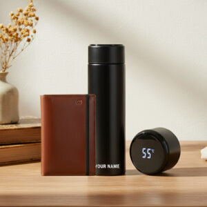 Refined Duo – Personalized Bottle and Wallet Gift Set