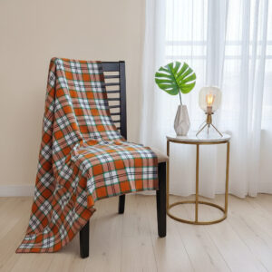 Plaid Check Woven Throw – Mustard