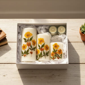 Pressed Flowers Gift Candle