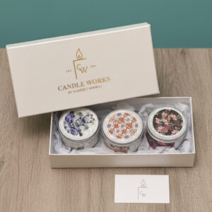 Boxed Trio of Fragrant Tin Candles