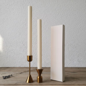 Pair of Serra Ribbed Pillar Candles