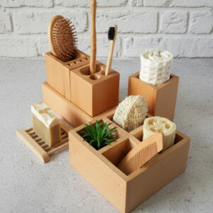 4-Piece Bathroom Organizer Kit
