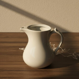 Elegant White Ceramic Teapot