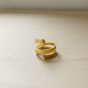 Gold Plated Twirl Design Ring