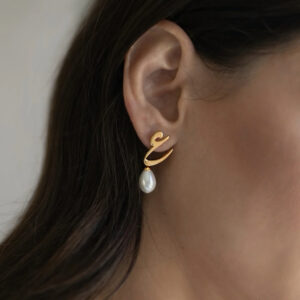 Custom Calligraphed Letter Earrings