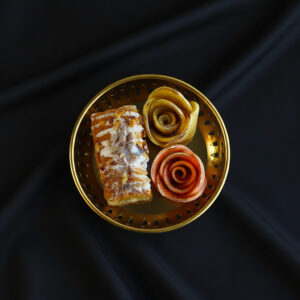 Elegant Golden Gift Box with Baklava & Barfi by Coffee Planet