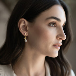 Custom Calligraphed Letter Earrings