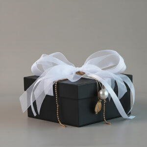Luxury Black & White Gift Box of Baklava & Barfi by Coffee Planet