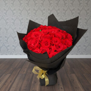 Bouquet of 50 Red Roses – Petal Party