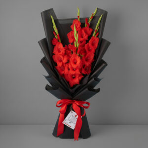 Aurore Gift Combo Colorful Gladiolus and Black Forest Cake